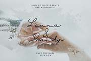 Liona - Longtail Wedding Font, a Script Font by Inventype Studio (Thumbnail 2 of 8)