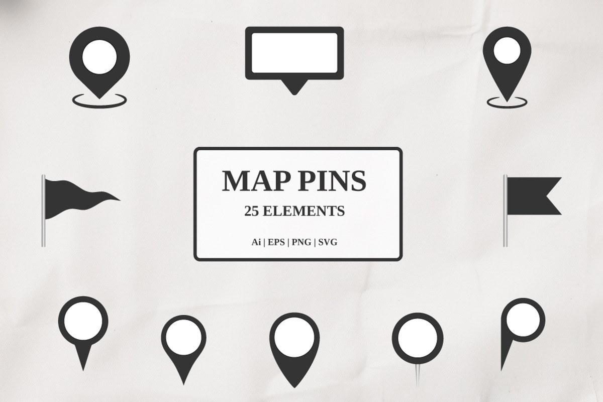 Map Pins, a Graphic by PixMarket (Photo 1 of 3)
