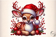 Cute Reindeer Christmas PNG, an Illustration by Craft Nest (Thumbnail 1 of 7)