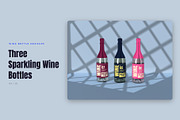 Wine Bottle Mockup Pack, a Cups & Container Mockup by Motion-Box (Thumbnail 10 of 24)