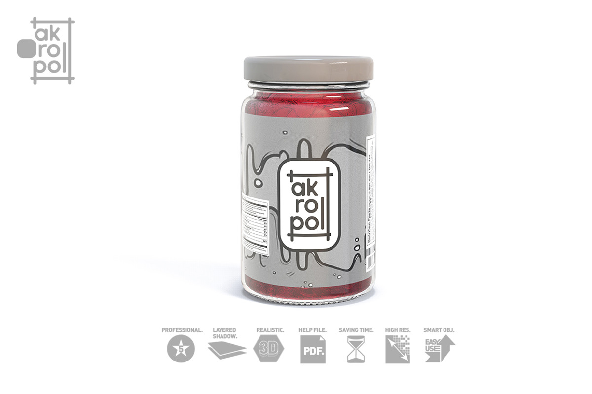 Jar Mock Up, a Cups & Container Mockup by akropol (Photo 2 of 7)