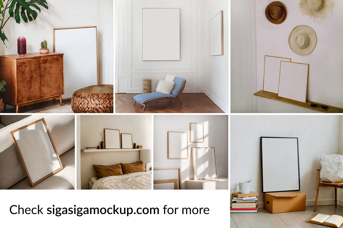 Frame Mockup Close-Up Set 6 PSD, a Product Mockup by SigaSigaMockup (Photo 4 of 4)