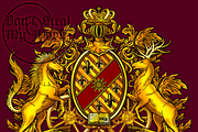 Gold Coat of Arms Creation Kit, a Decorative Illustration by Abysm Internal (Thumbnail 8 of 8)