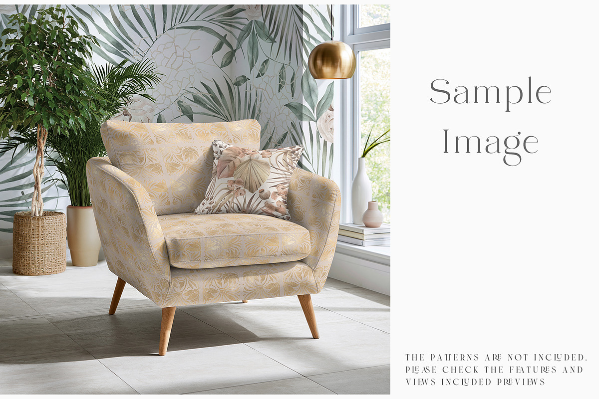 Armchair Upholstery Mockup, a Household Mockup by mock-ups (Photo 7 of 12)