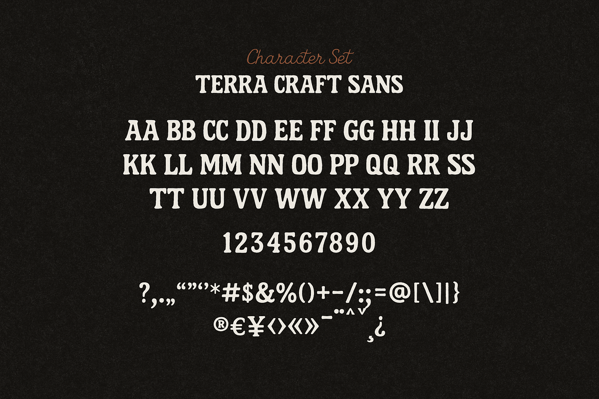 Terra Craft – Serif & Script Duo, a Script Font by Creacy Studio (Photo 11 of 11)