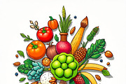 39 Vector Healthy Food Ingredients, an Object Graphic by adenpinkstore (Thumbnail 12 of 16)