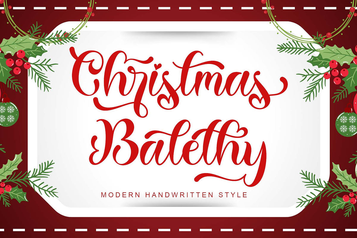 Christmas Balethy, a Handwritten Font by Yoga Letter (Photo 1 of 7)