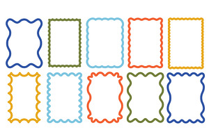 Wavy frames. Curvy border, smooth, an Illustration by winwin.art