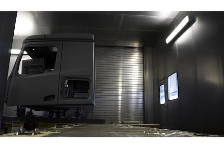 Automobile plant, new car body moves, an Industrial Photo by Media Whale Stock