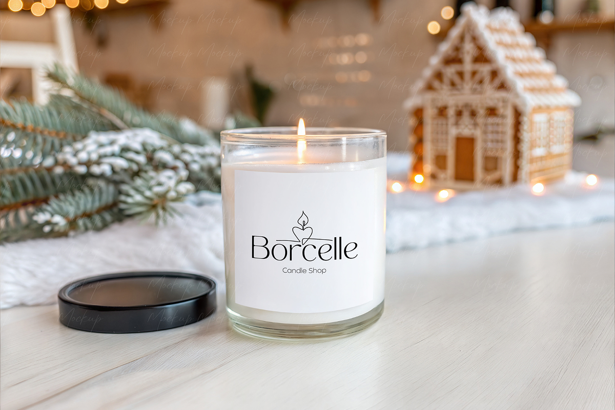 Christmas Gingerbread Candle Mockup, a Product Mockup by TatiMockup (Photo 4 of 5)