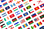 Flat Flags (228 Flags PNG/ICO/ICNS), a Solid Icon by alpercakici (Thumbnail 3 of 6)