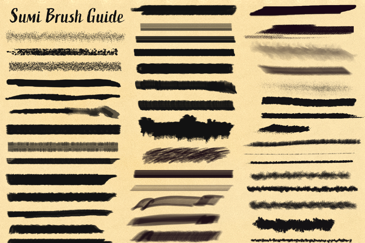 50 Sumi Brush Pack-Photoshop Brushes, a Brush Add-On by Photohacklovers (Photo 10 of 11)