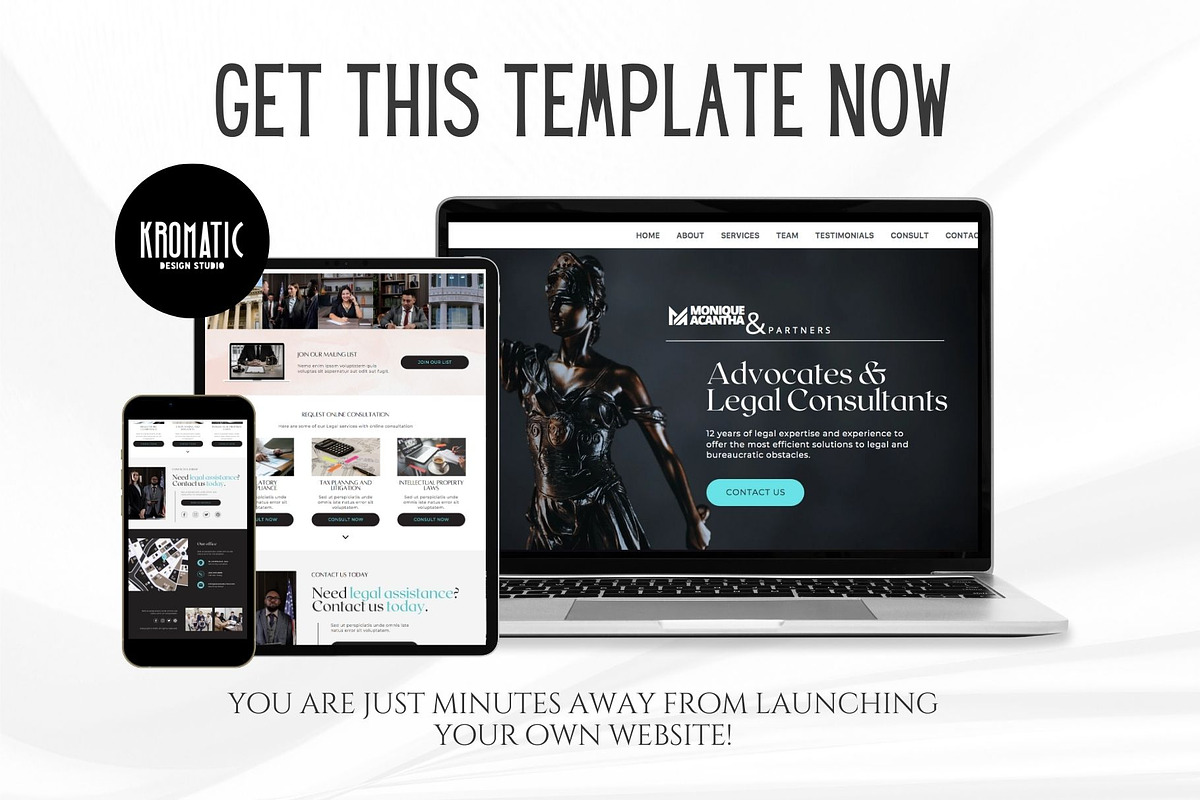 Law Firm Canva Website Template, a Landing Page Template by Kromatic Design Studio (Photo 8 of 8)