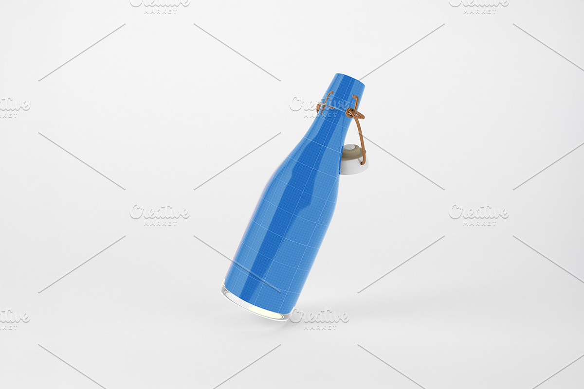 Milk Bottle Mockup, a Household Mockup by Qaleb Studio