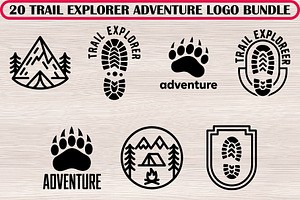 20 Trail Explorer Adventure Logo Set, a Decorative Illustration by Artivon