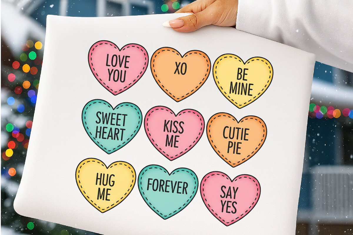 Candy Heart Sublimation Design, an Illustration by SinaCreation (Photo 1 of 10)