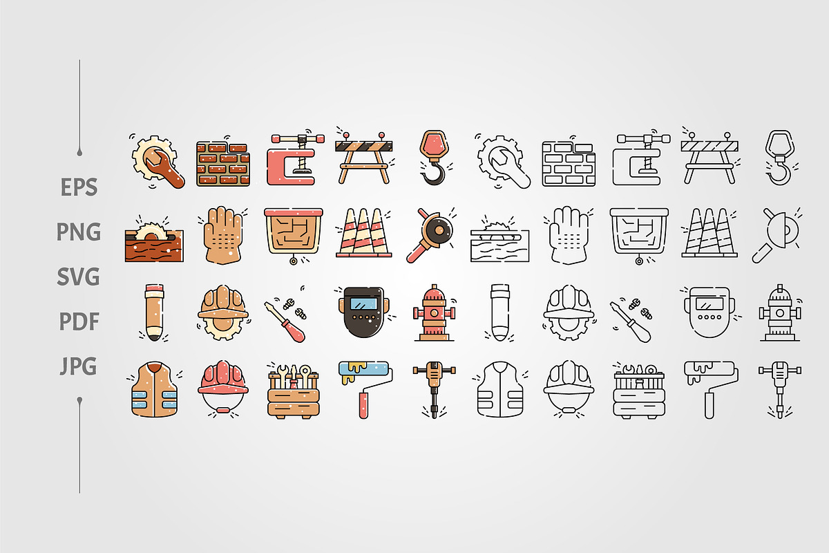 set of Construction industry icons, an Icon by lawoel