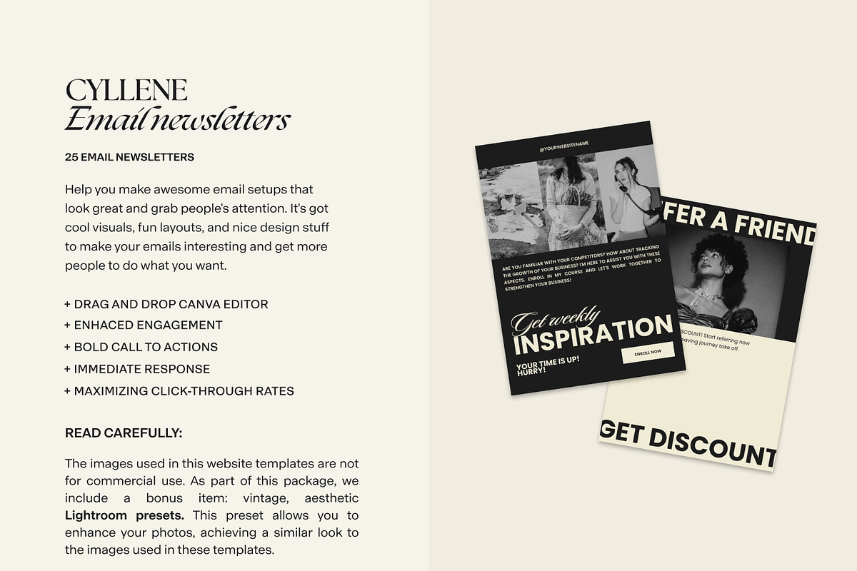 Cyllene | Canva Email Templates, an Email Template by Lavinia Visuals (Photo 3 of 9)