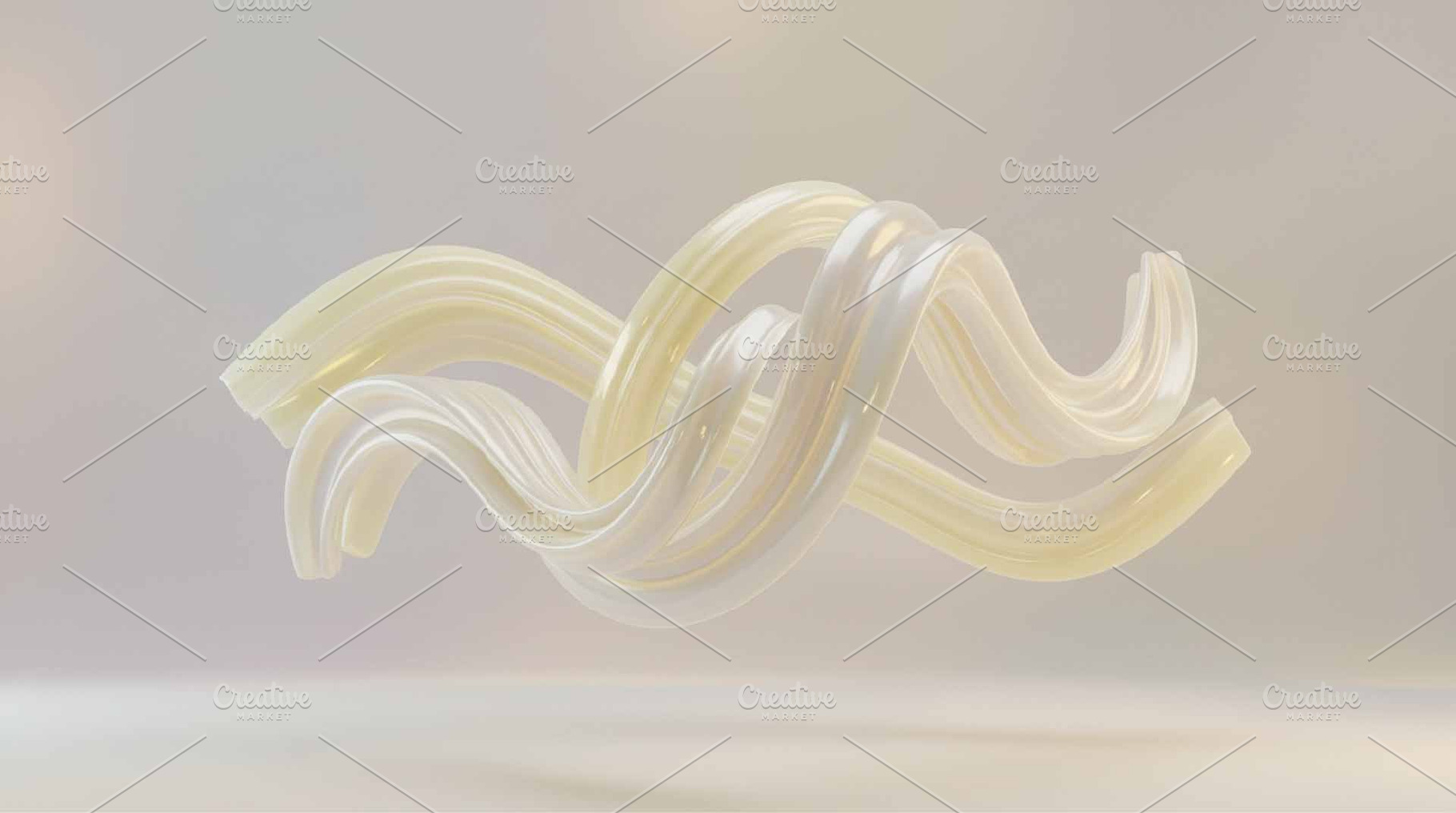 Floating glossy ribbons, an Abstract Photo by Pray Art Design Studio