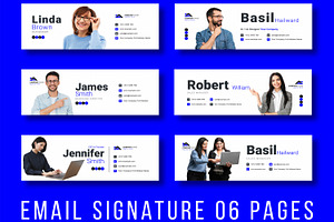 Email Signature Template Layout, a Social Media Template by MightyDesign