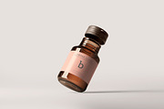 Amber Glass Bottle Mockups, a Cups & Container Mockup by pmvch (Thumbnail 6 of 20)