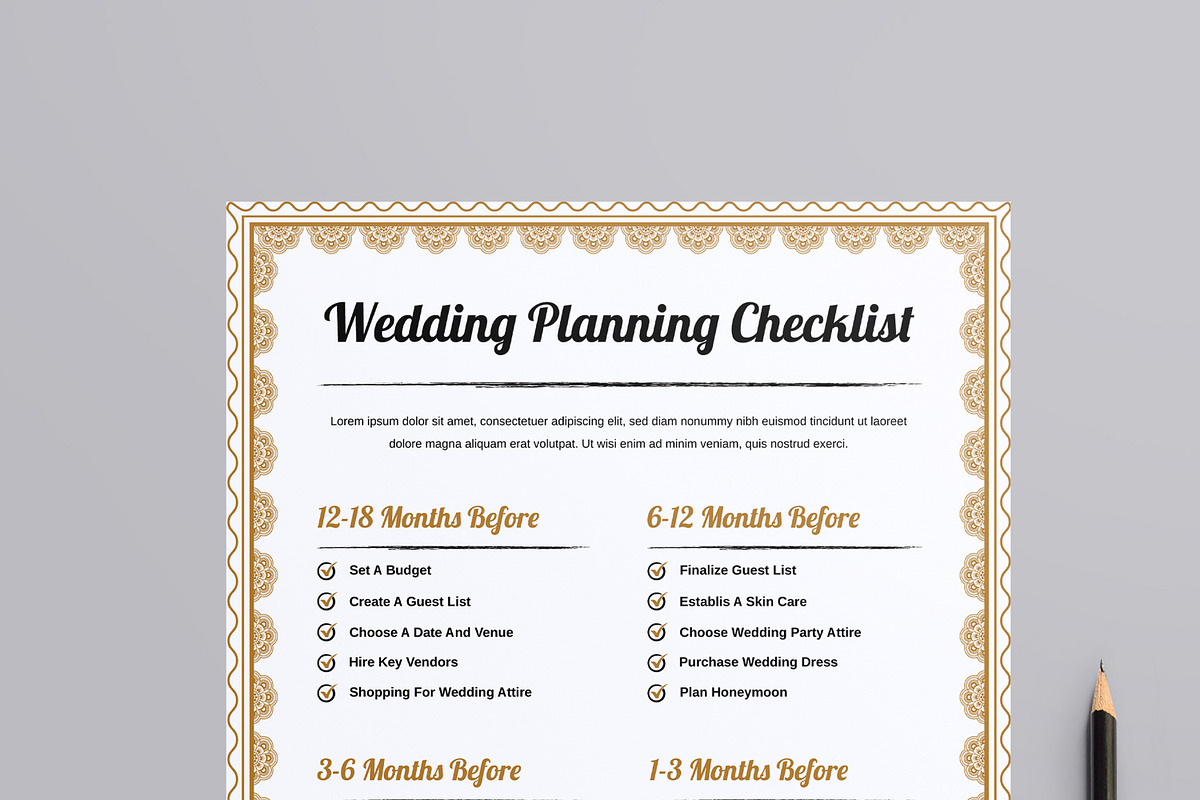 Wedding Planning Checklist, a Stationery Template by MightyDesign (Photo 4 of 8)