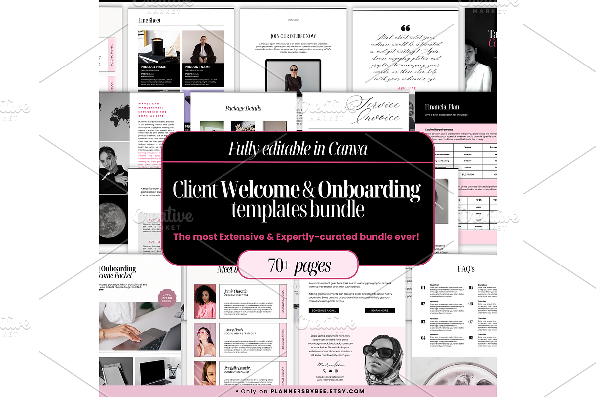 Client Welcome Packet Template, a Templates & Theme by PlannersByBee (Photo 1 of 4)