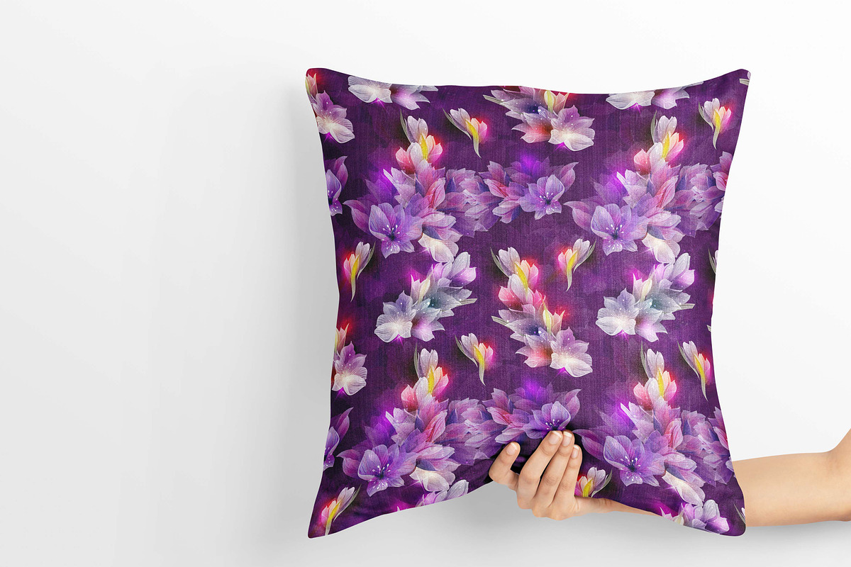 Abstract Neon Purple Flower, a Pattern Graphic by AAN Seamless Shop (Photo 2 of 4)