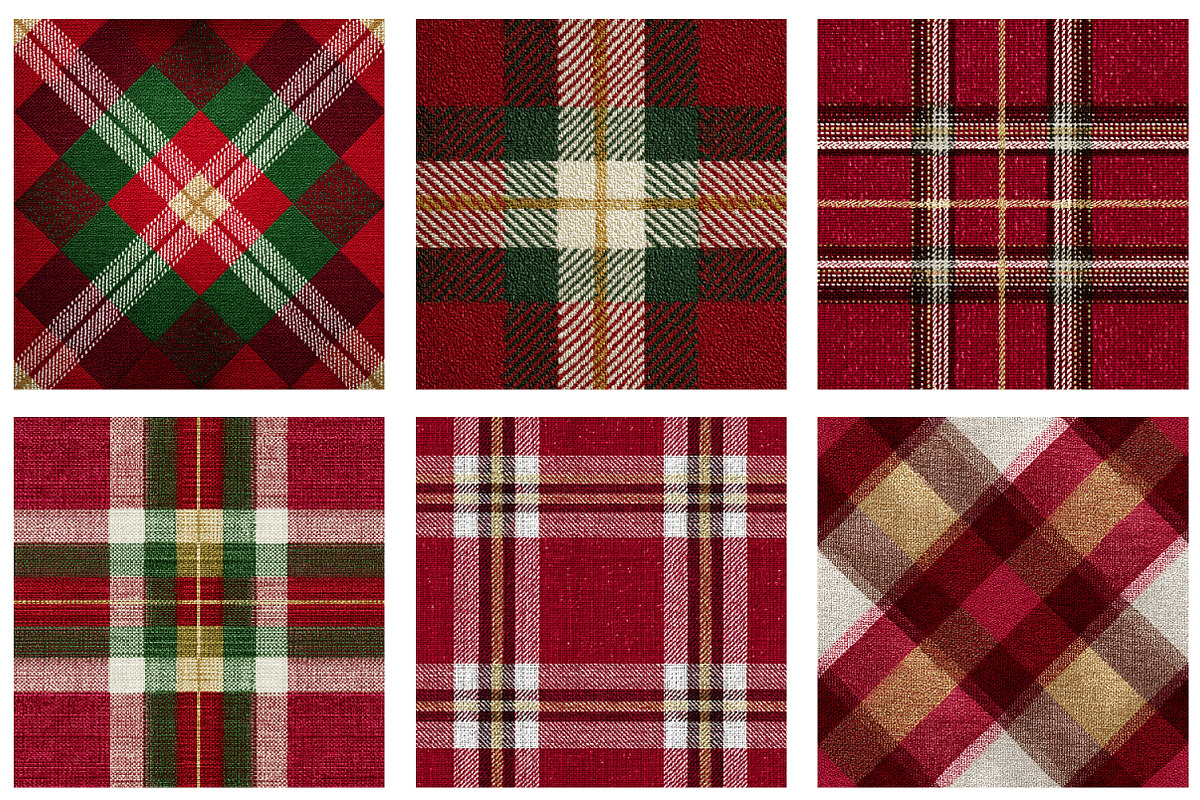 Royal Red Christmas Tartan Plaid, a Texture Illustration by Dream Creation (Photo 6 of 6)