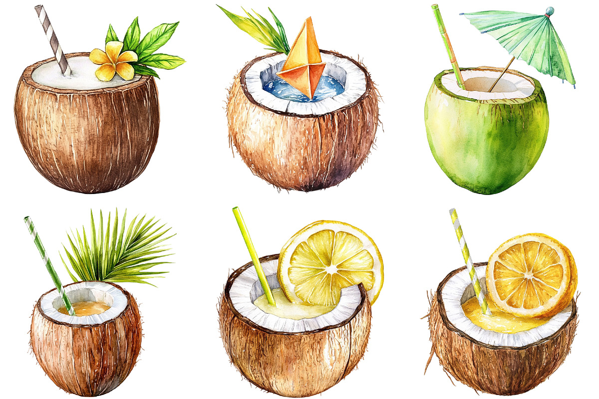 Coconut Drink Sublimation PNG, an Illustration by cherrydesign (Photo 3 of 3)