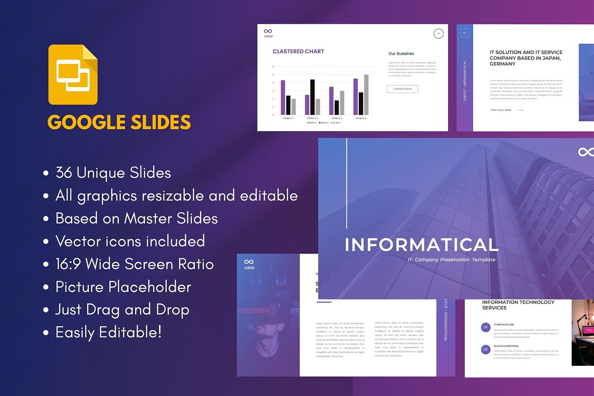 INFORMATICAL IT  Google Slides, a Presentation Template by Rizki Herdian (Photo 1 of 5)