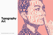 Typography Art Photoshop Action, an Action Add-On by Mint Actions (Thumbnail 1 of 11)
