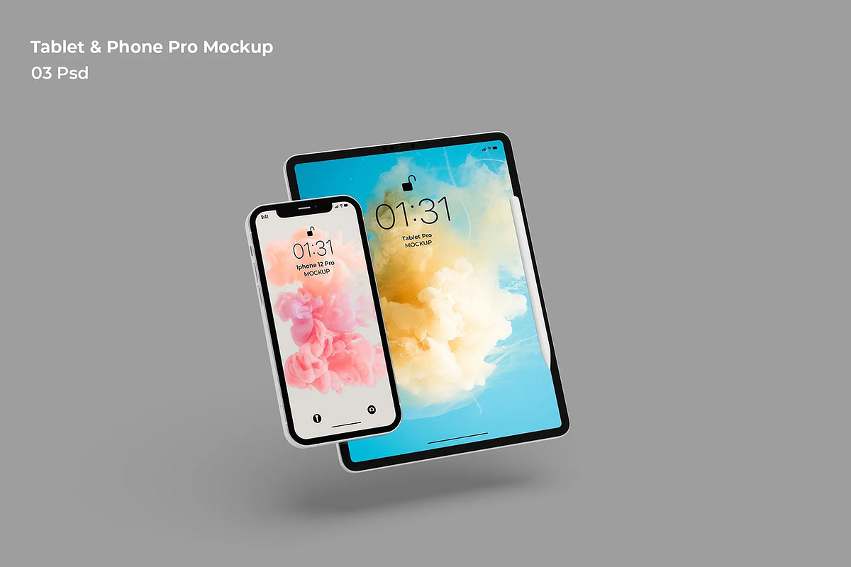 Tablet & Phone Pro Mockup, an iPad Mockup by Se٧enStudio (Photo 1 of 3)