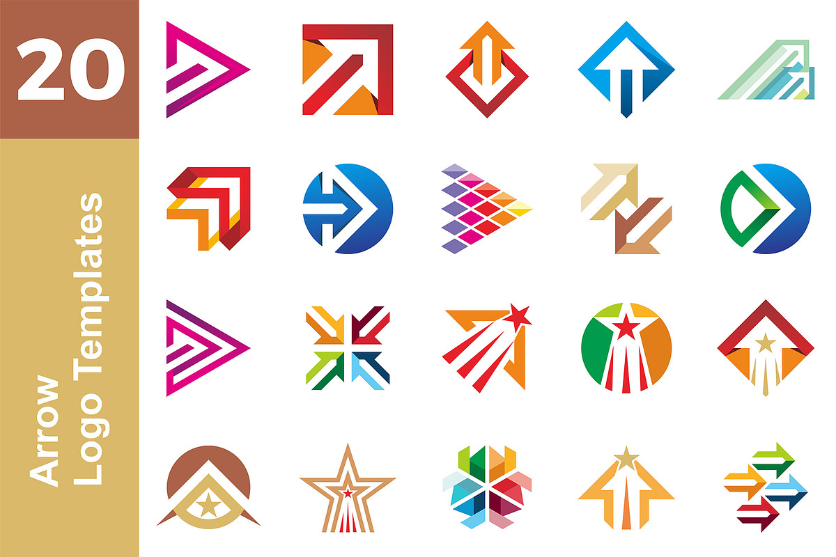 20 Logo Arrow Templates Bundle, a Branding & Logo Template by Friendesigns (Photo 1 of 21)