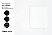 US A2 Card + Envelope PS Mockup, a Merchandise Mockup by Rocket & Indigo (Thumbnail 6 of 7)