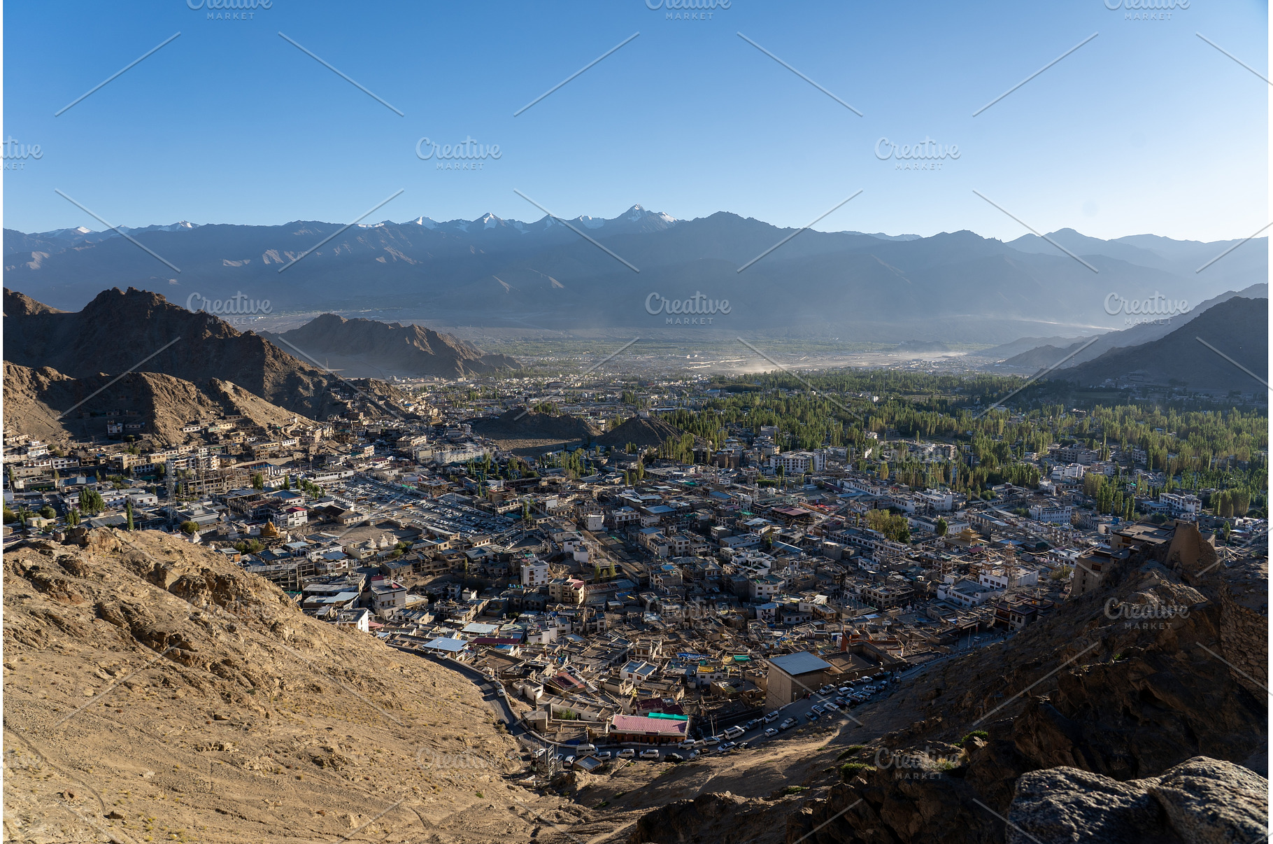 Panoramic View over Leh in Ladakh, an Architecture Photo by oliverfoerstner