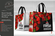 Short Handle Eco Shopping Bag Mockup, a Packaging Mockup by INCDesign (Thumbnail 1 of 14)