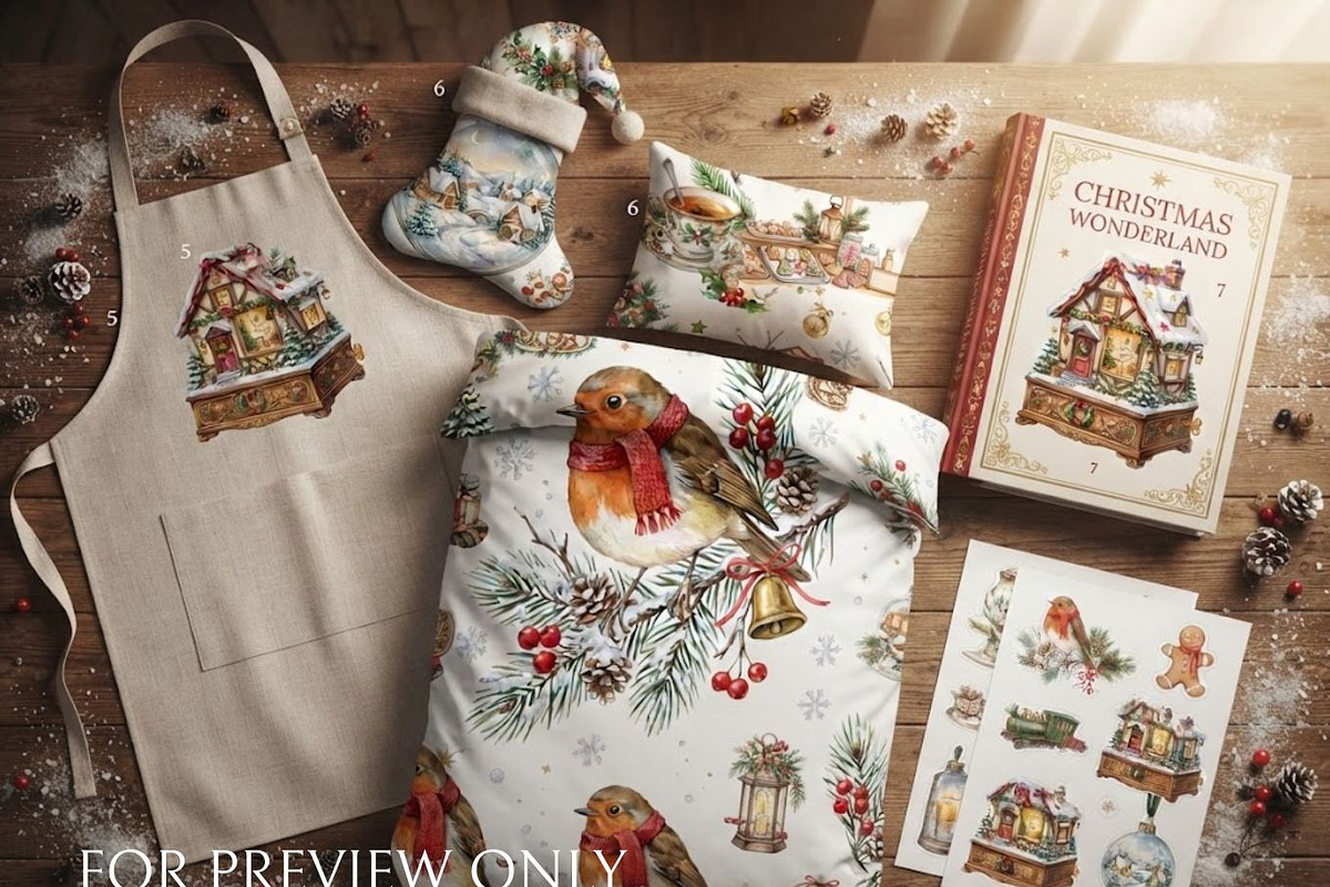 Christmas PNG Elements Bundle, a Decorative Illustration by Arslan (Photo 6 of 9)