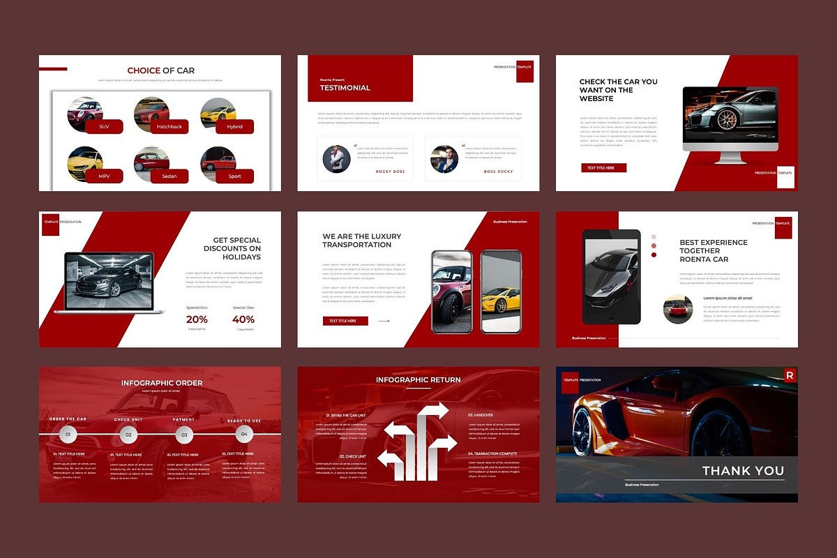 ROENTA Car Rental Google Slides, a Presentation Template by Rizki Herdian (Photo 5 of 5)