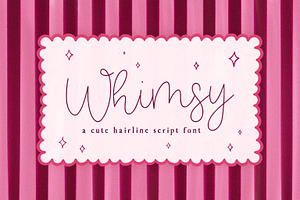 Whimsy Hairline Script Font
