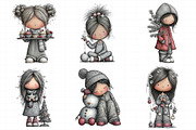 Christmas Little Girl Clipart, an Illustration by Daily.Designs (Thumbnail 5 of 5)
