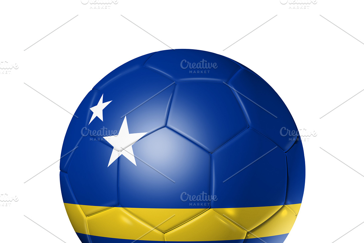 Soccer football ball with Curacao flag, a Sport Illustration by GoodGoods