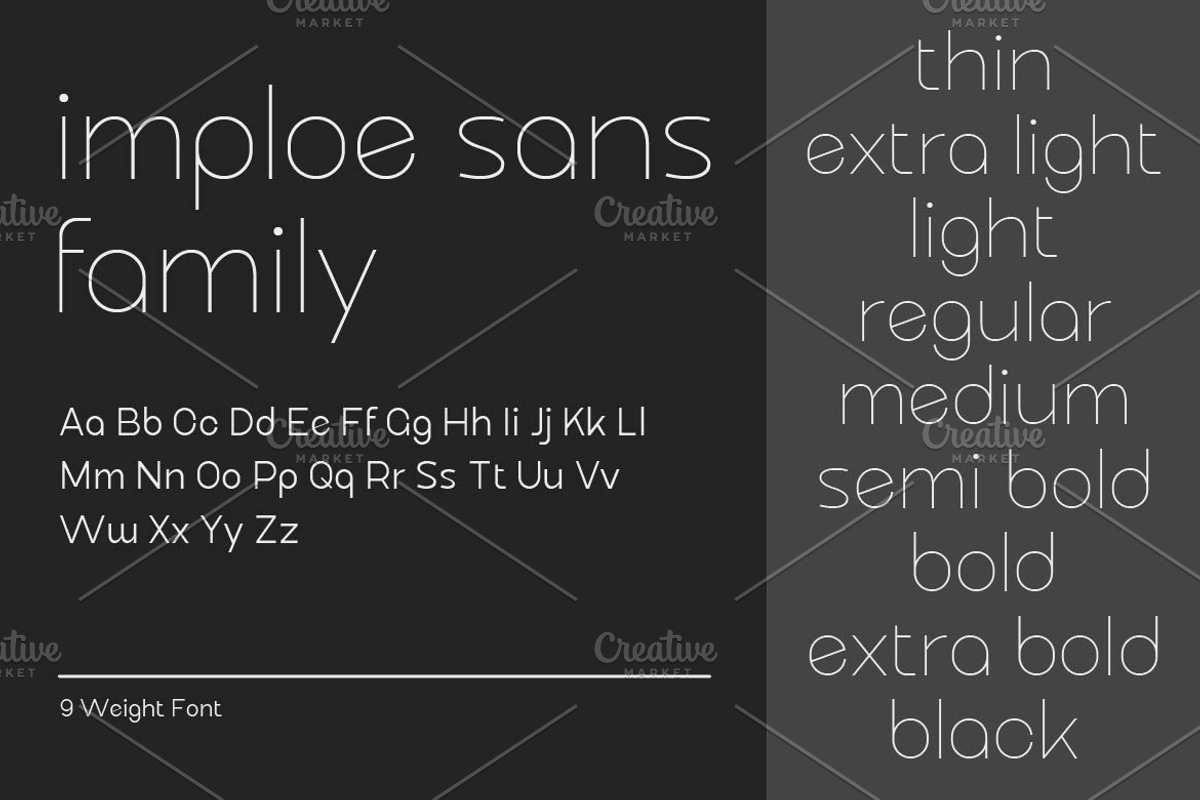 Imploe Modern Sans Font Family, a Sans Serif Font by Artiveko (Photo 4 of 10)