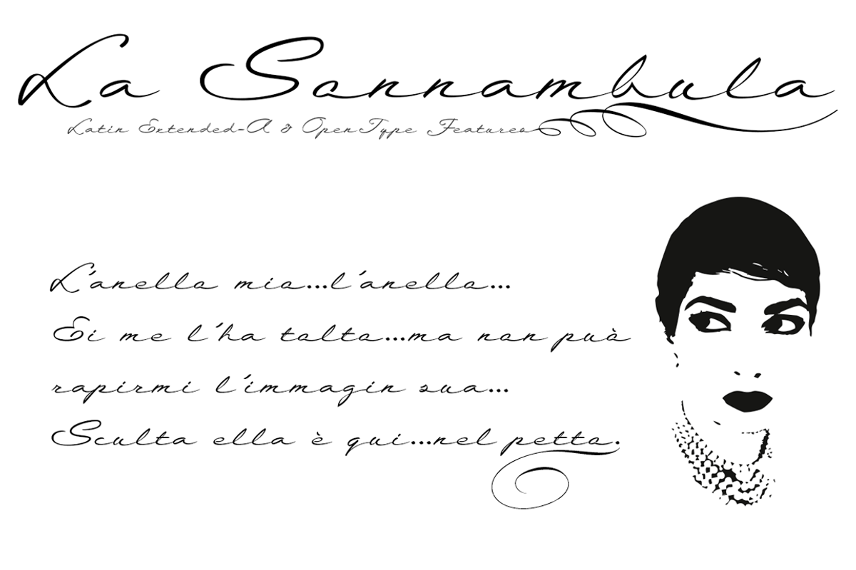 La Sonnambula typeface preview 2