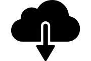 Cloud Download Silhouette, a Technology Illustration by abu67222 (Thumbnail 8 of 13)