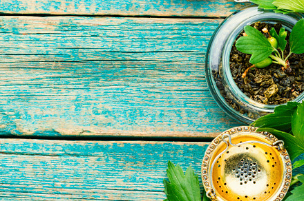 Healing tea with currant leaves, a Food & Drink Photo by MLunov MLunov