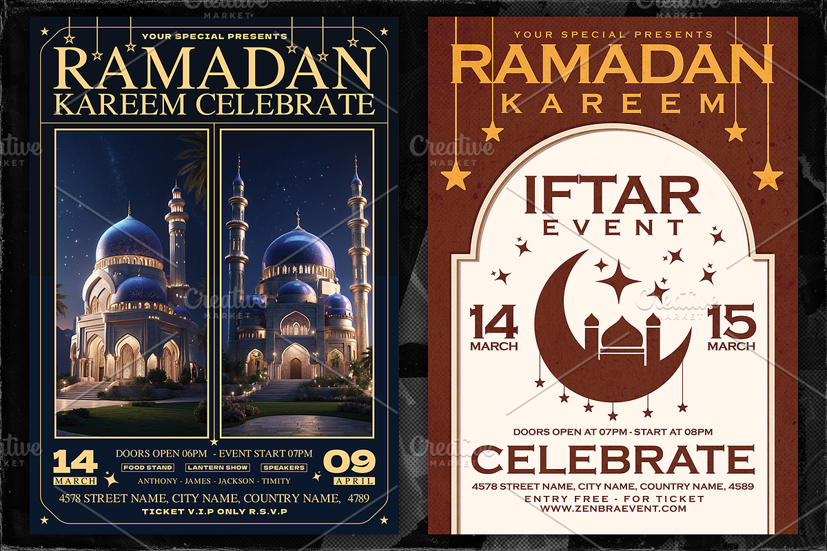 6 Ramadan Flyer Template A4, a Flyer Template by OnurDemircan (Photo 3 of 5)