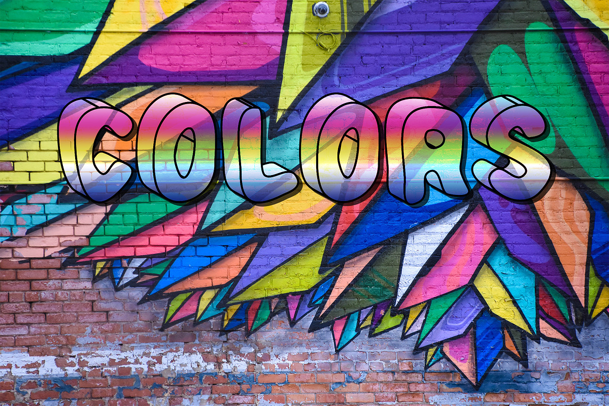 Grigio 3D SVG Color Font preview 6