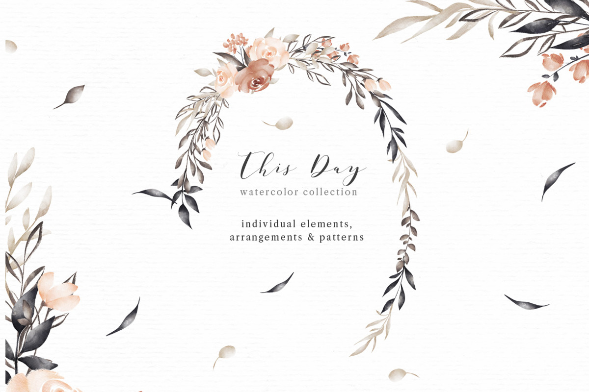 This Day. Watercolor Collection., an Illustration by PeDe Designs (Photo 1 of 9)