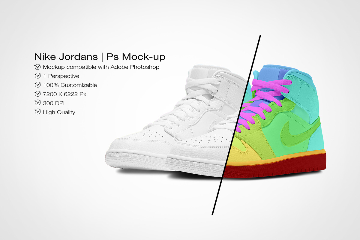 Nike Jordan 1 | Photoshop Mockup, a Product Mockup by sophiesconcepts (Photo 1 of 2)